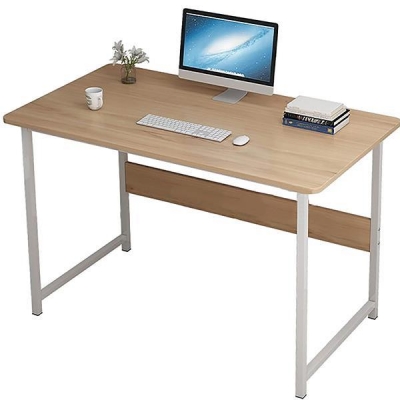 Γραφείο με λευκό μεταλλικό σκελετό και ξύλινη επιφάνεια 120x45xΥ73εκ. Γραφείο με λευκό μεταλλικό σκελετό και ξύλινη επιφάνεια 120x45xΥ73εκ.