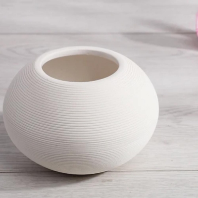 Βάζο κεραμικό λευκό Υ10,5x∅14,5εκ. Βάζο κεραμικό λευκό Υ10,5x∅14,5εκ.