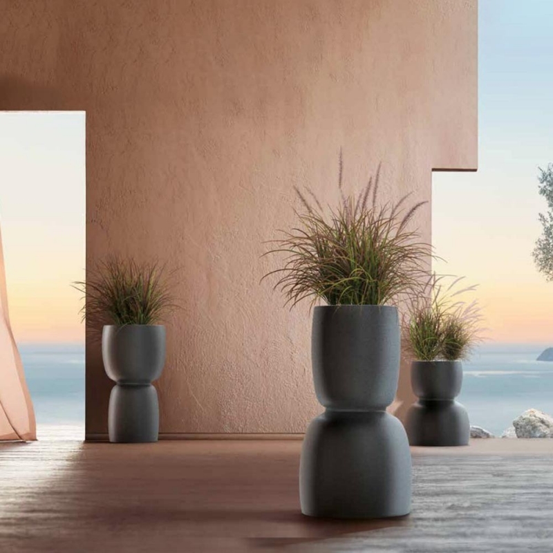 Γλάστρα - κασπώ Duala γκρι Y41xΦ30εκ. Γλάστρα - κασπώ Duala γκρι Y41xΦ30εκ.