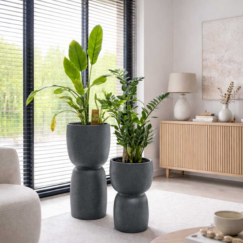 Γλάστρα - κασπώ Duala γκρι Y41xΦ30εκ. Γλάστρα - κασπώ Duala γκρι Y41xΦ30εκ.