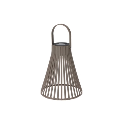 Ηλιακό φανάρι με led φωτισμό καφέ 15×15×18εκ.