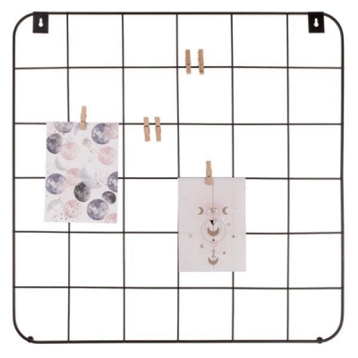 Διακοσμητικό πλέγμα τοίχου, μεταλλικό, με 6 μανταλάκια,48x48εκ. Διακοσμητικό πλέγμα τοίχου, μεταλλικό, με 6 μανταλάκια,48x48εκ.