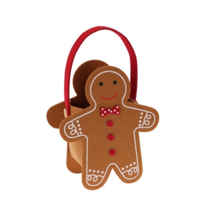 Καλαθάκι τσόχινο gingerbread Υ20x16,5x8,5εκ. Σχέδιο 4 Καλαθάκι τσόχινο gingerbread Υ20x16,5x8,5εκ. Σχέδιο 4