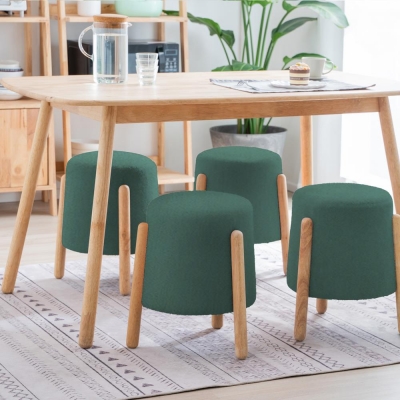 Σκαμπό Nextdeco Natural πράσινο Υ46,5x38x37,5εκ.