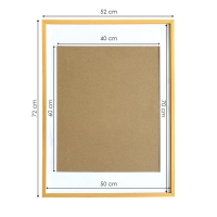 Κορνίζα τοίχου μεταλλική χρυσή με ακρυλικό τζάμι 70x50εκ.