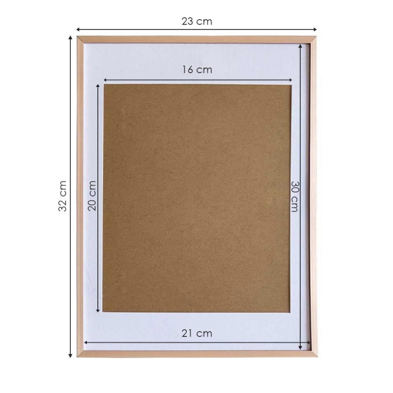 Κορνίζα τοίχου μεταλλική ροζ-χρυσή με ακρυλικό τζάμι 30x21εκ.