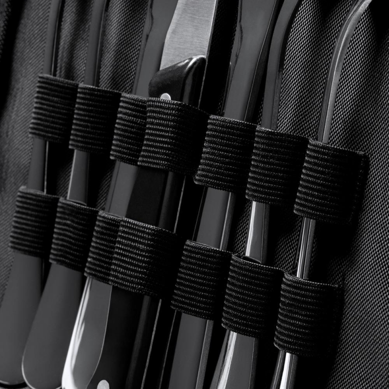 Σετ Μαχαιροπίρουνα - Πιάτων 9 τμχ ανοξείδωτο ατσάλι - Θήκη ⌀24x4εκ.