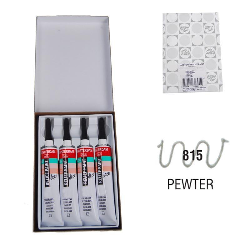 Talens χρώμα decorfin relief paint 815 pewter 20ml Talens χρώμα decorfin relief paint 815 pewter 20ml