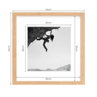 Κορνίζα τοίχου ξύλινη με ακρυλικό τζάμι 30x30εκ.