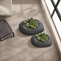 Γλάστρα - κασπώ Yeke μικρή μπεζ Υ24x50x40εκ. μικρή