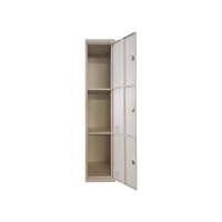 Ντουλάπι μεταλλικό Nextdeco 3 πόρτες με κλειδιά Υ185x38x45εκ.