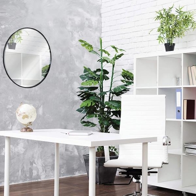 Καθρέφτης επιτοίχιος στρογγυλός Nextdeco μαύρο μεταλλικό πλαίσιο Ø60εκ. Καθρέφτης επιτοίχιος στρογγυλός Nextdeco μαύρο μεταλλικό πλαίσιο Ø60εκ.