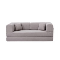 Compressed Nextdeco καναπές-κρεβάτι ανοιχτό γκρι 200x100x75εκ.