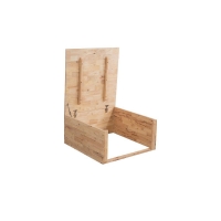 Ξύλινο κουτί με καπάκι Nextdeco Natural Υ39x80x80εκ.