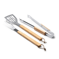 Σετ Μπάρμπεκιου 3 τμχ με Ξύλινες Λαβές - Θήκη 14x49x5εκ. Σετ Μπάρμπεκιου 3 τμχ με Ξύλινες Λαβές - Θήκη 14x49x5εκ.