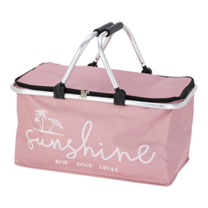 Ισοθερμικό καλάθι πικνίκ - ψυγείο αναδιπλούμενο 35lit, 48×28×24εκ. ροζ Ισοθερμικό καλάθι πικνίκ - ψυγείο αναδιπλούμενο 35lit, 48×28×24εκ. ροζ