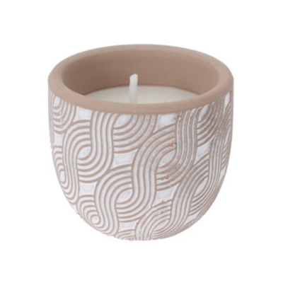 Αρωματικό κερί σιτρονέλα σε γλαστράκι sand wave Υ7xØ6εκ. Αρωματικό κερί σιτρονέλα σε γλαστράκι sand wave Υ7xØ6εκ.