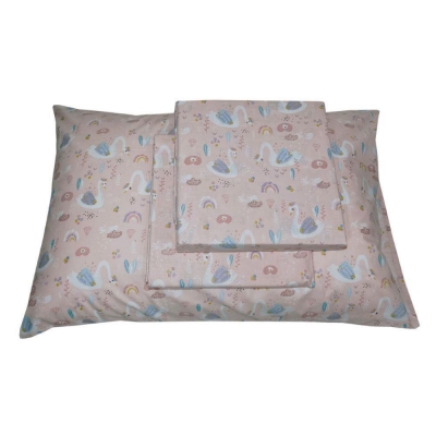 Σετ παιδικά σεντόνια μονά swan από 100% βαμβάκι 175x260εκ. Σετ παιδικά σεντόνια μονά swan από 100% βαμβάκι 175x260εκ.