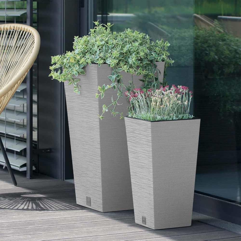 Γλάστρα - κασπώ FURU λευκό Y75,5x39,5x39,5εκ. Γλάστρα - κασπώ FURU λευκό Y75,5x39,5x39,5εκ.