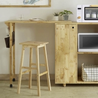 Σκαμπό Nextdeco Natural μασίφ ξύλο Υ72,5×37×39εκ.