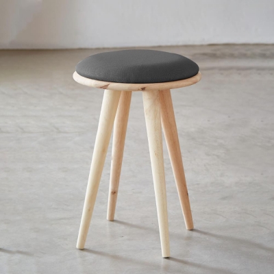 Σκαμπό Nextdeco Natural μασίφ ξύλο Υ51,5xØ34,5εκ.