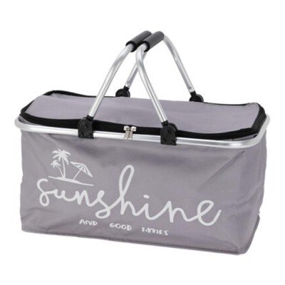 Ισοθερμικό καλάθι πικνίκ - ψυγείο αναδιπλούμενο 35lit, 48×28×24εκ. γκρι