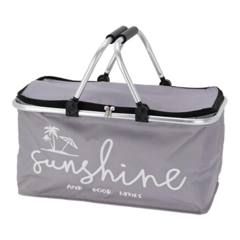 Ισοθερμικό καλάθι πικνίκ - ψυγείο αναδιπλούμενο 35lit, 48×28×24εκ. γκρι Ισοθερμικό καλάθι πικνίκ - ψυγείο αναδιπλούμενο 35lit, 48×28×24εκ. γκρι