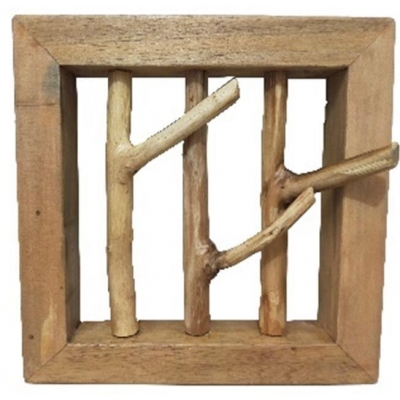 Κρεμάστρα τοίχου Nextdeco Tribeca ανακυκλωμένο ξύλο teak Υ25x11/8x28εκ.