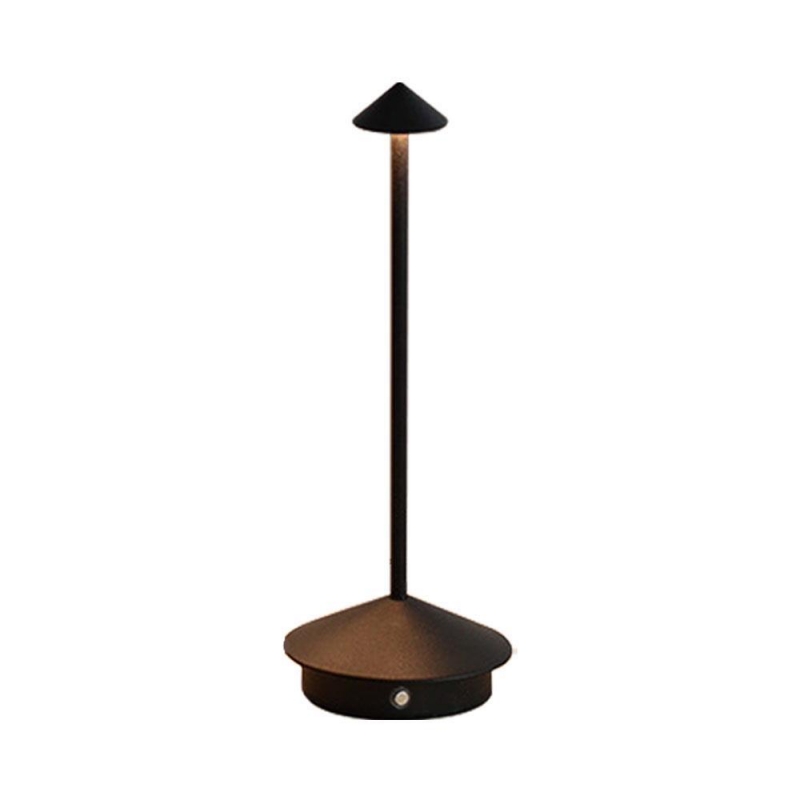 Επιτραπέζιο LED φωτιστικό επαναφορτιζόμενο μαύρο 3W Υ30×10.5εκ.