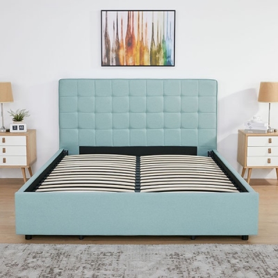 Κρεβάτι με αποθηκευτικό χώρο Nextdeco Soho γαλάζιο Υ110x200x160εκ. Κρεβάτι με αποθηκευτικό χώρο Nextdeco Soho γαλάζιο Υ110x200x160εκ.