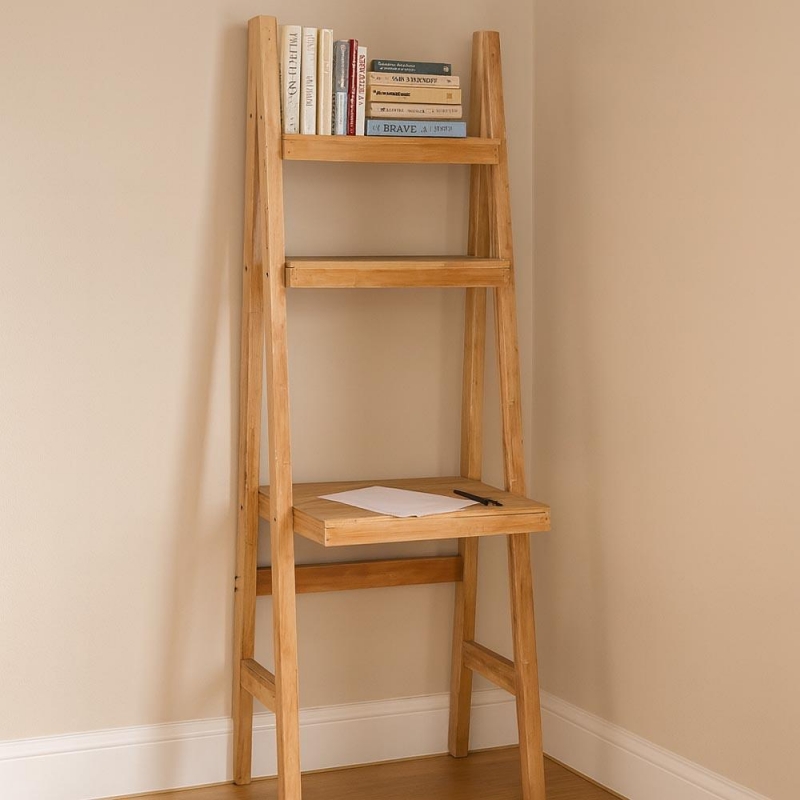 Ραφιέρα γραφείο Nextdeco ανακυκλωμένο ξύλο mahoni Υ195xM66xΠ49εκ