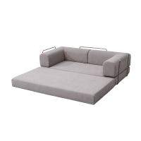 Compressed Nextdeco καναπές-κρεβάτι ανοιχτό γκρι 200x100x75εκ.