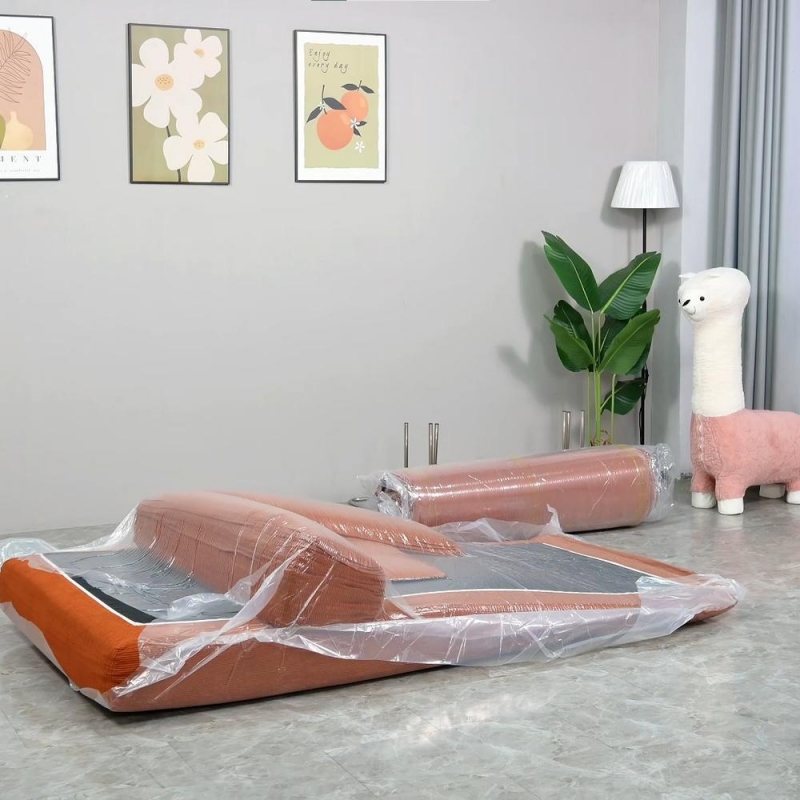 Compressed Nextdeco καναπές-κρεβάτι ανοιχτό γκρι 200x100x75εκ.