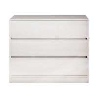 Συρταριέρα 3 συρταριών Nextdeco MDF λευκή Υ67×80×40εκ.