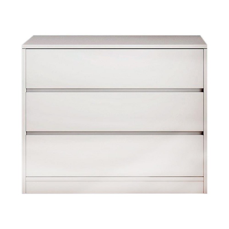 Συρταριέρα 3 συρταριών Nextdeco MDF λευκή Υ67×80×40εκ.