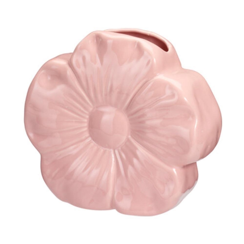 Βάζο λουλούδι πορσελάνινο ροζ 22×7,5×19,2εκ.