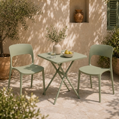 Σετ 3τμχ Nextdeco Curves PP UV protection πράσινο