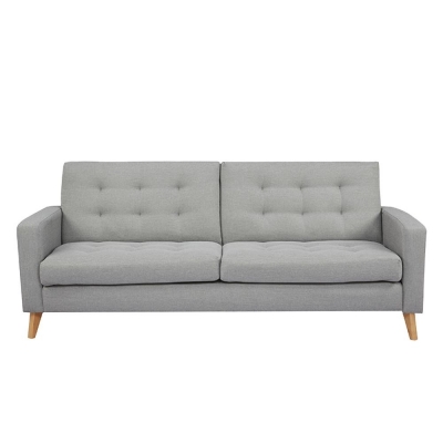 Καναπές κρεβάτι τριθέσιος Nextdeco Soho khaki light Υ81x201x90εκ.