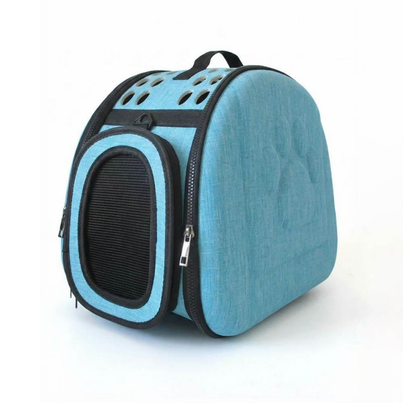 Τσάντα μεταφοράς κατοικιδίου πτυσσόμενη γαλάζια Υ42×32×28.5εκ.