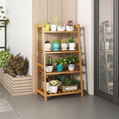 Ανθοστήλη Nextdeco μπαμπού 4 επιπέδων Υ115x50x40εκ. Ανθοστήλη Nextdeco μπαμπού 4 επιπέδων Υ115x50x40εκ.
