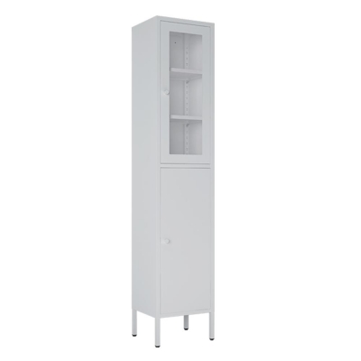 Ντουλάπι μεταλλικό Nextdeco με 2 πόρτες λευκό Υ180x35x30εκ.