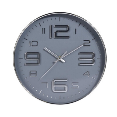 Ρολόι τοίχου γκρι Ø30.5εκ. Ρολόι τοίχου γκρι Ø30.5εκ.