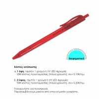 Στυλό διαρκείας με κλιπ κόκκινο 1,0mm. Δυνατότητα εκτύπωσης Στυλό διαρκείας με κλιπ κόκκινο 1,0mm. Δυνατότητα εκτύπωσης