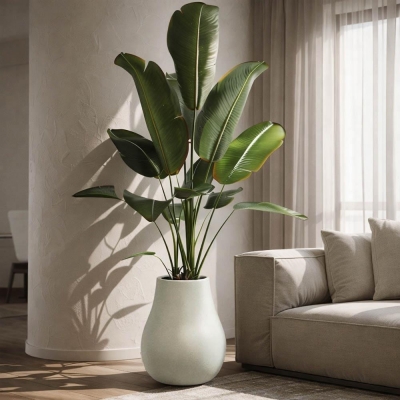 Γλάστρα - κασπώ Evolia μπεζ Y50x40x40εκ.