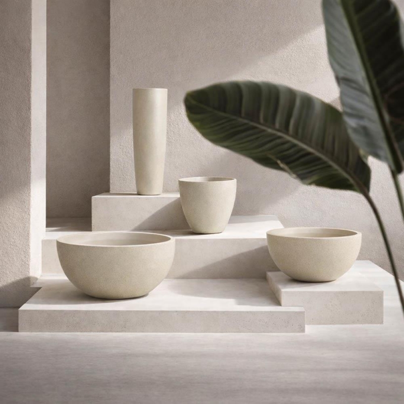 Γλάστρα - κασπώ Molio μπεζ Y16,5x40x38εκ.