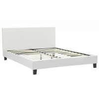 Κρεβάτι Nevil pakoworld 150x200 PU χρώμα λευκό ματ Κρεβάτι Nevil pakoworld 150x200 PU χρώμα λευκό ματ