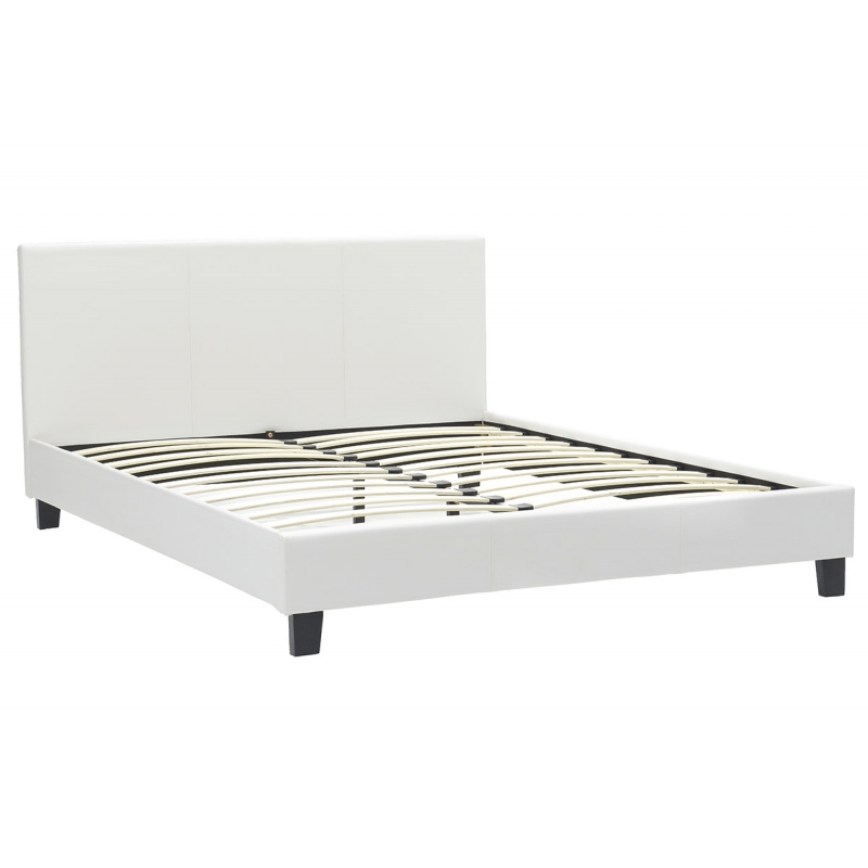 Κρεβάτι Nevil pakoworld 150x200 PU χρώμα λευκό ματ Κρεβάτι Nevil pakoworld 150x200 PU χρώμα λευκό ματ