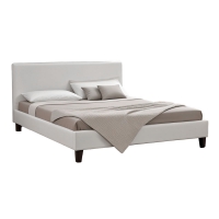 Κρεβάτι Nevil pakoworld 150x200 PU χρώμα λευκό ματ Κρεβάτι Nevil pakoworld 150x200 PU χρώμα λευκό ματ