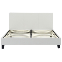 Κρεβάτι Nevil pakoworld 150x200 PU χρώμα λευκό ματ Κρεβάτι Nevil pakoworld 150x200 PU χρώμα λευκό ματ