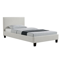 Κρεβάτι Nevil pakoworld 100x200 PU χρώμα λευκό ματ Κρεβάτι Nevil pakoworld 100x200 PU χρώμα λευκό ματ